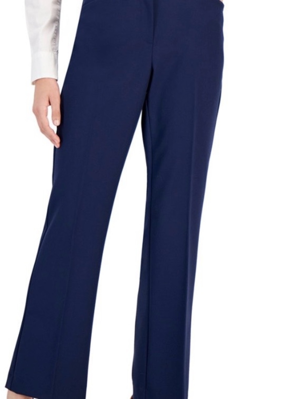 INC International Concepts Navy Wide-Leg Trousers